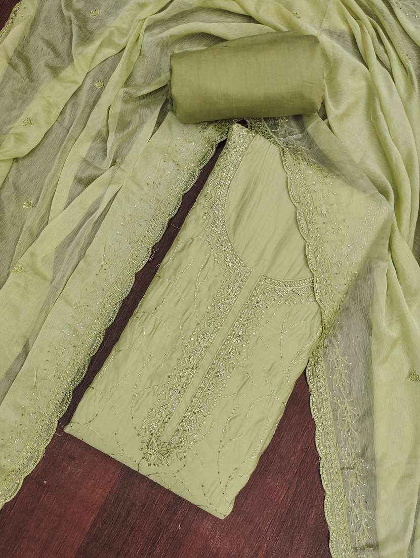 women solid with work unstitched suit set - 22431981 -  Standard Image - 1