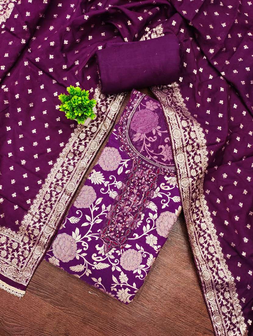 women self design unstitched suit set - 22431996 -  Standard Image - 1