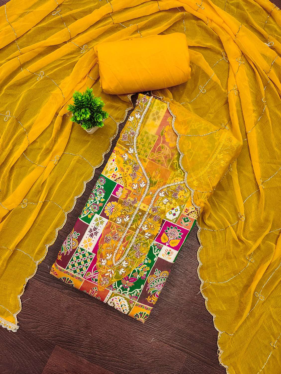 women self design unstitched suit set - 22432009 -  Standard Image - 1