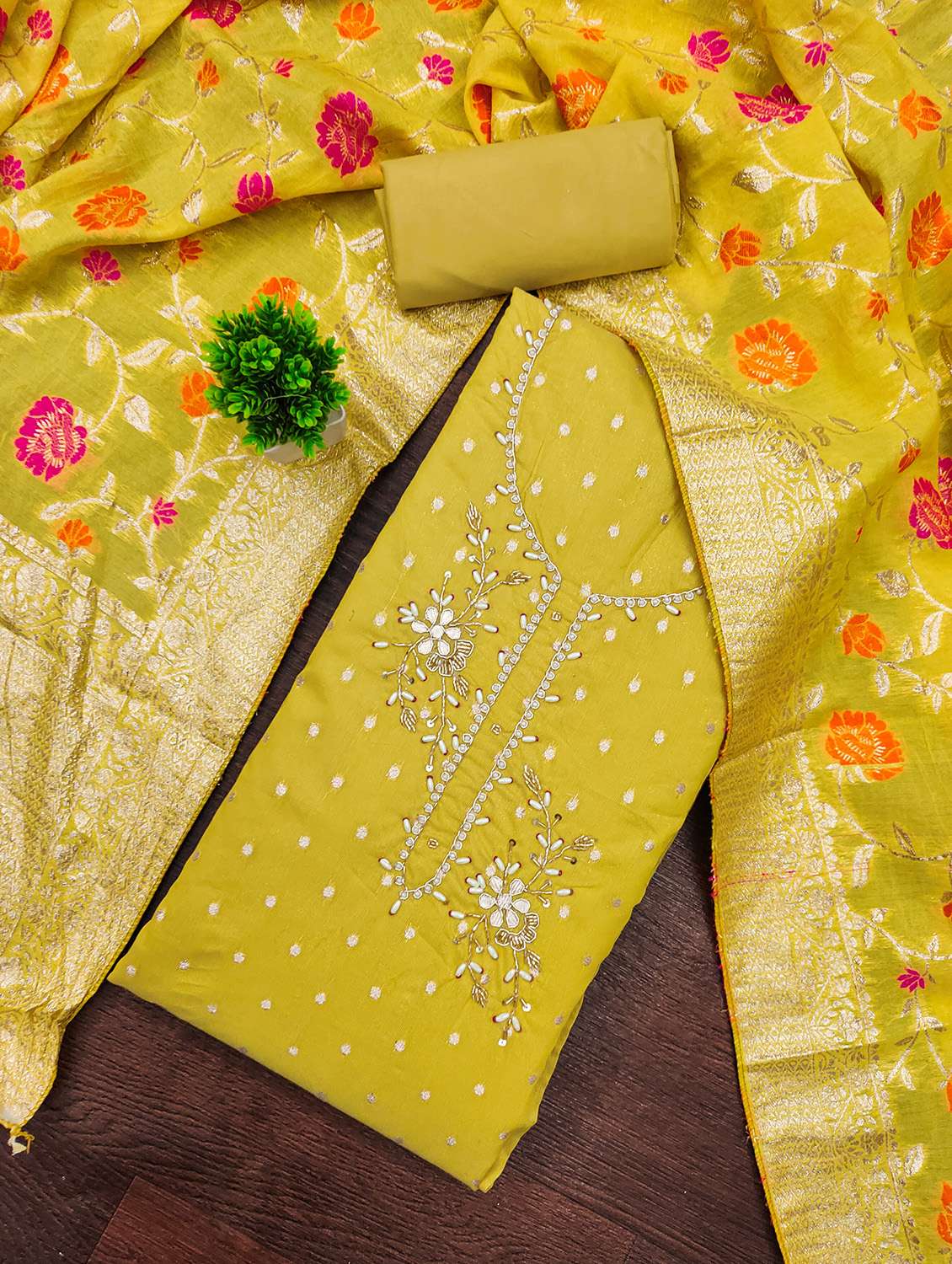 women self design unstitched suit set - 22432014 -  Standard Image - 1