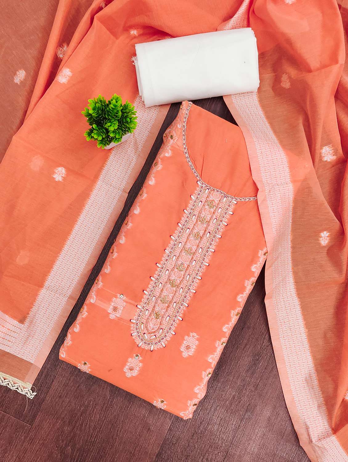 women self design unstitched suit set - 22432063 -  Standard Image - 1