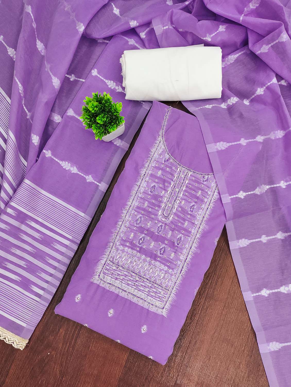 women self design unstitched suit set - 22432068 -  Standard Image - 1