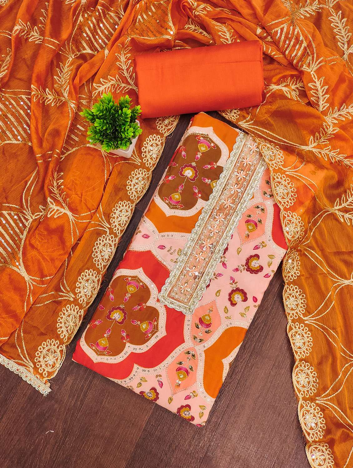 women printed unstitched suit set - 22432073 -  Standard Image - 1