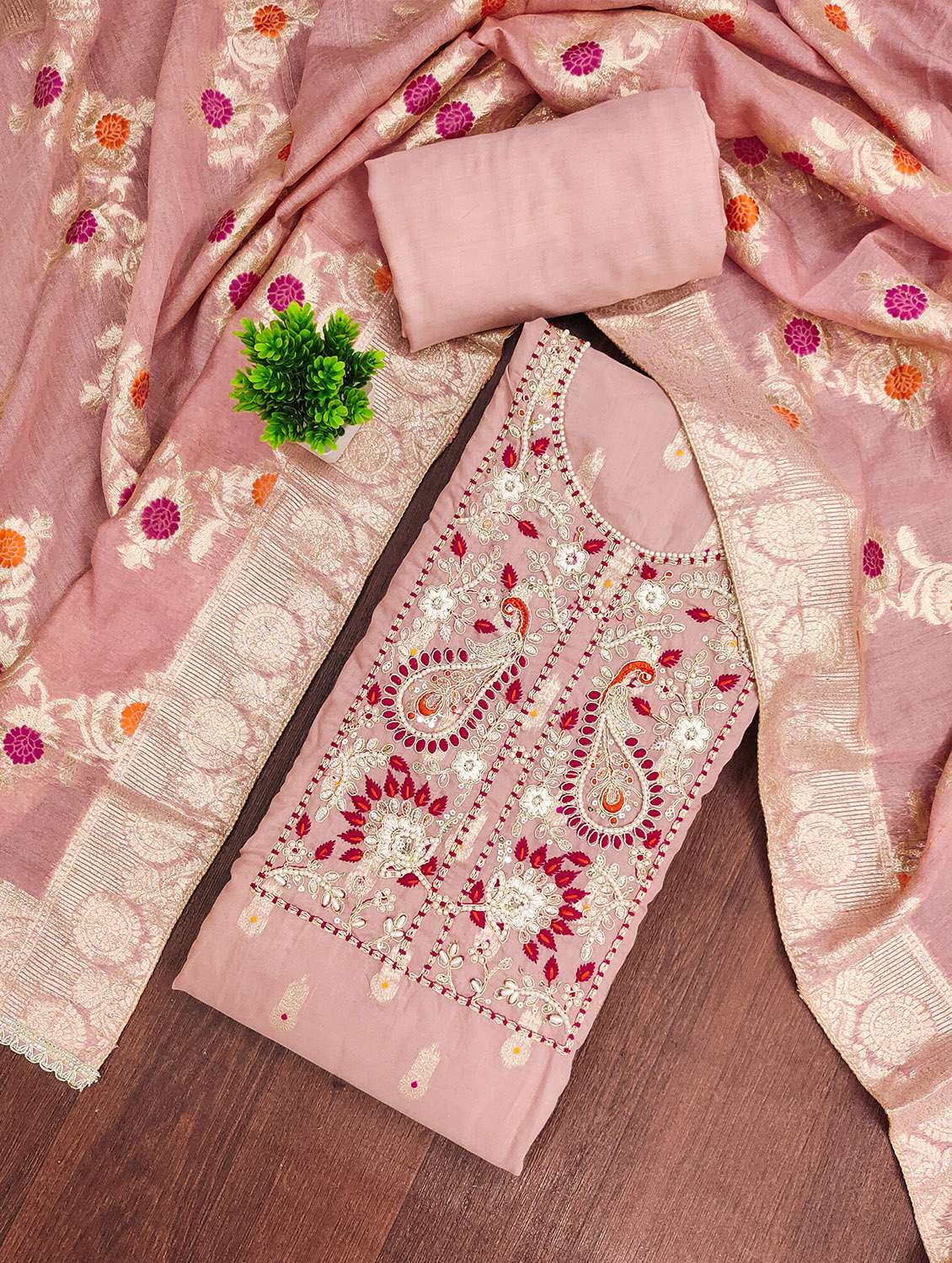 women self design unstitched suit set - 22432080 -  Standard Image - 1