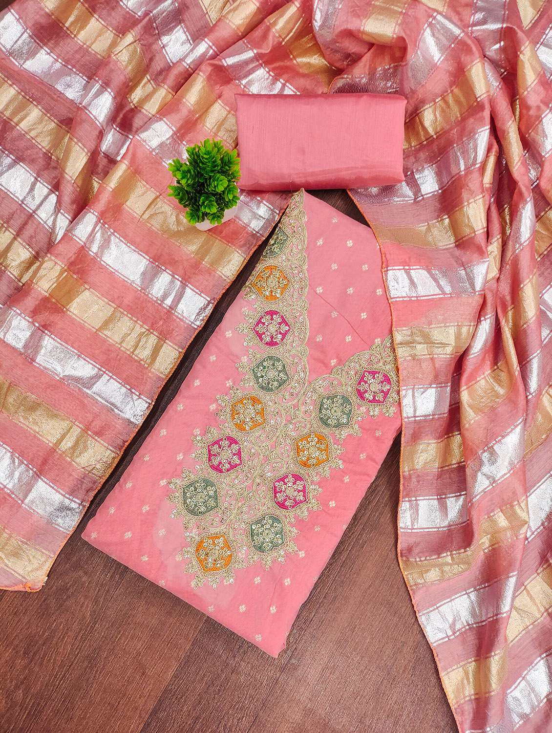 women self design unstitched suit set - 22432114 -  Standard Image - 1