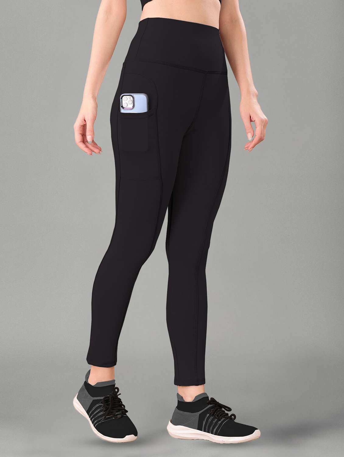 women solid high rise yoga pants - 22432137 -  Standard Image - 1
