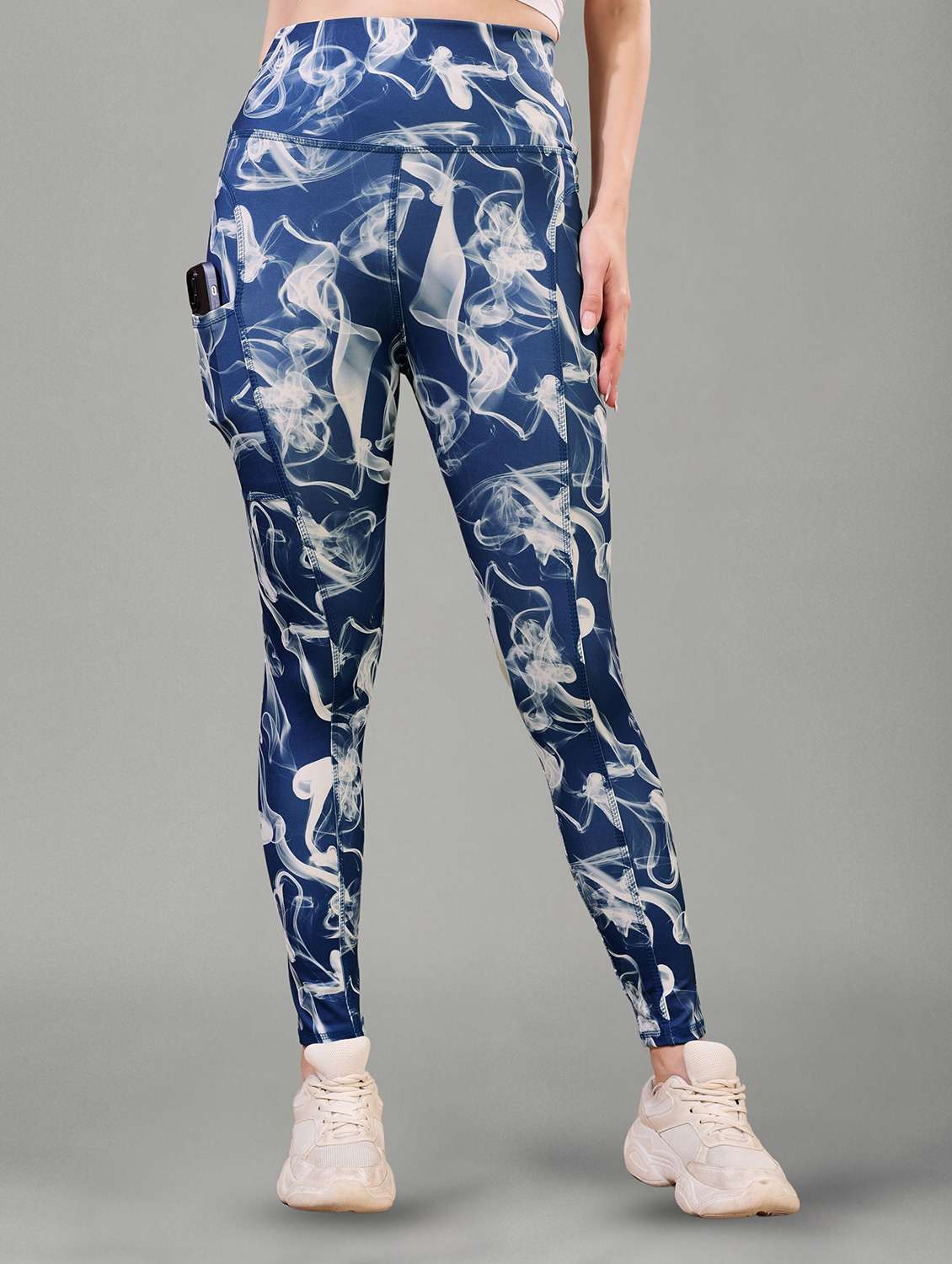 women printed mid rise yoga pants - 22432157 -  Standard Image - 1