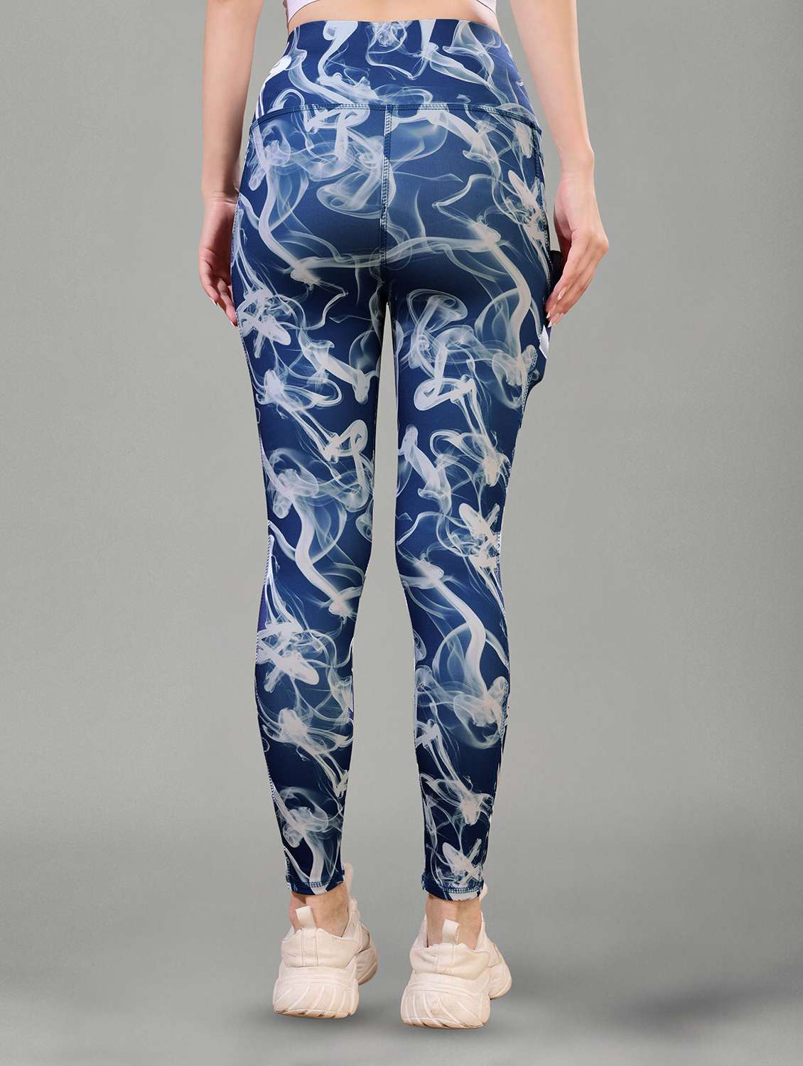 women printed mid rise yoga pants - 22432157 -  Standard Image - 4