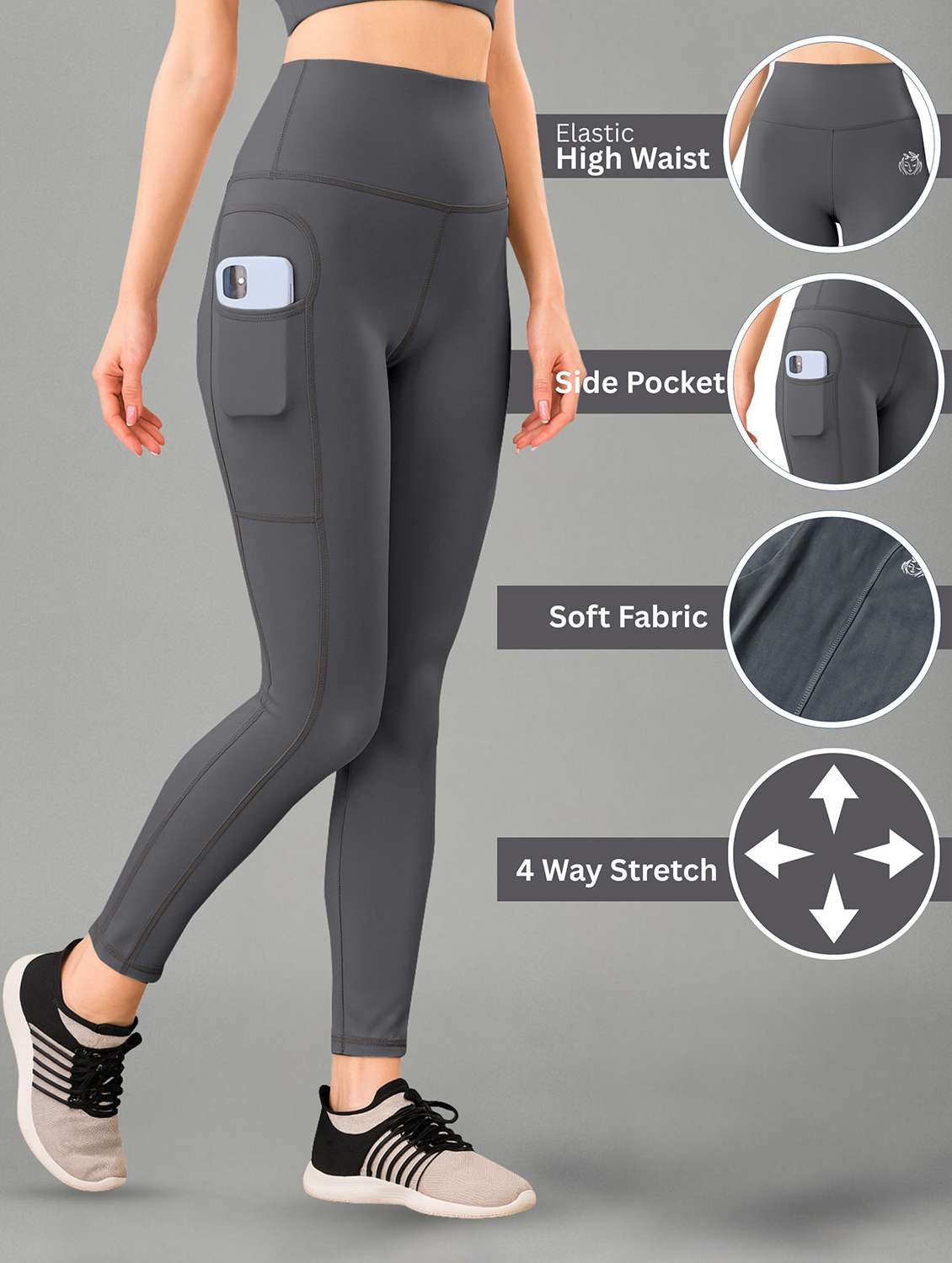 multi colored polyester track pants - 22432169 -  Standard Image - 4