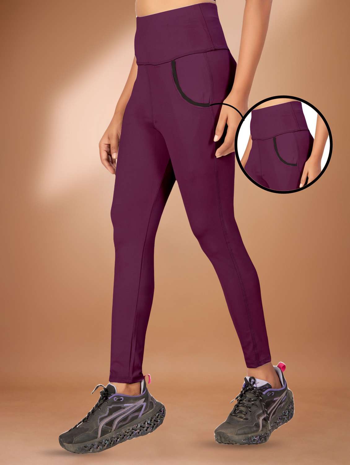 multi colored polyester track pants - 22432176 -  Standard Image - 4