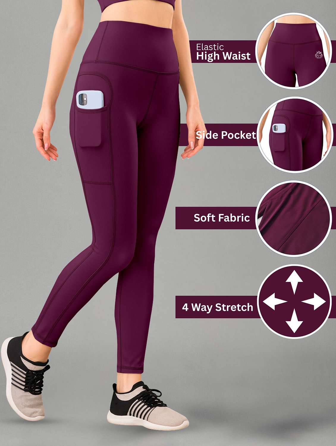 women pack of 2 solid yoga pants  - 22432183 -  Standard Image - 4