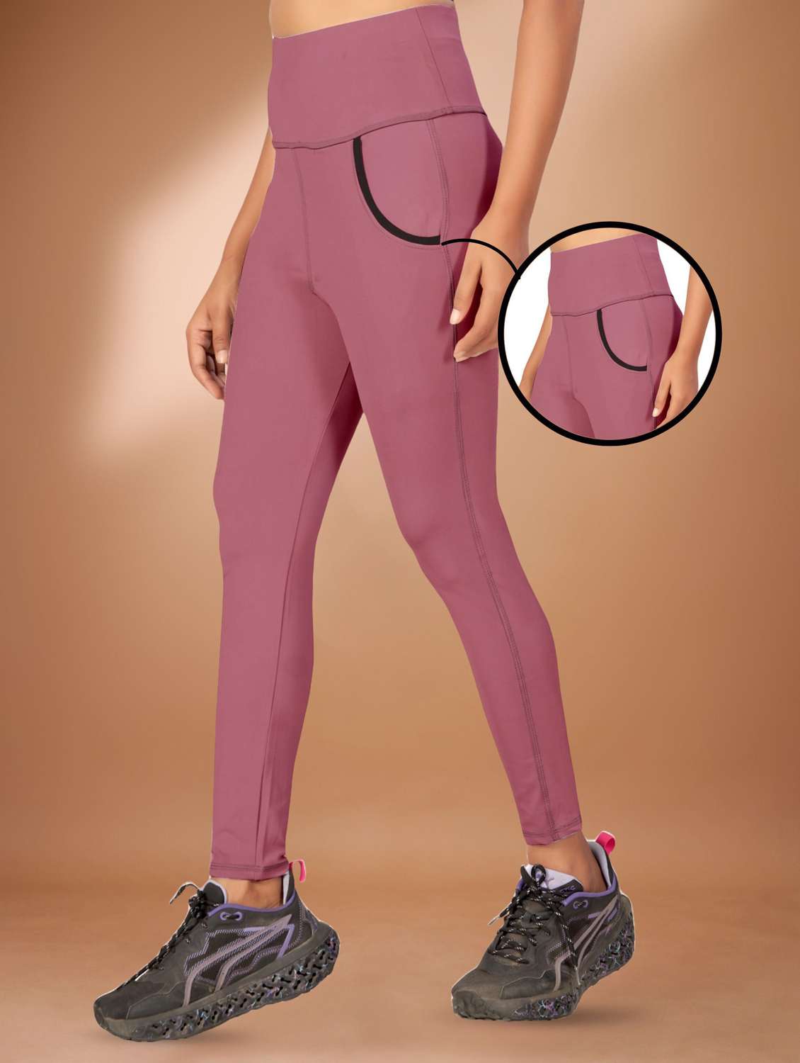 women pack of 2 mid rise yoga pants - 22432244 -  Standard Image - 1