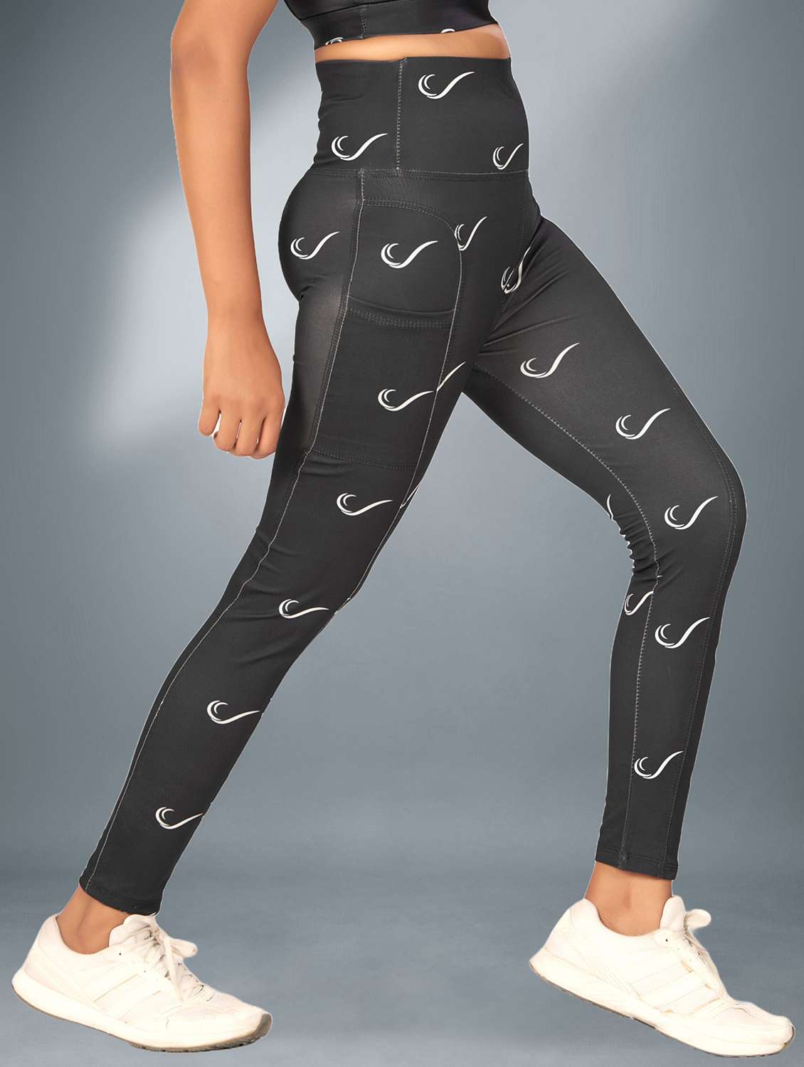 women printed mid rise yoga pants - 22432246 -  Standard Image - 1