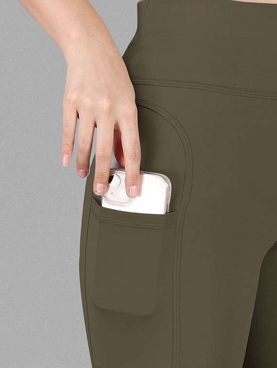 women solid mid rise yoga pants - 22432285 -  Standard Image - 4