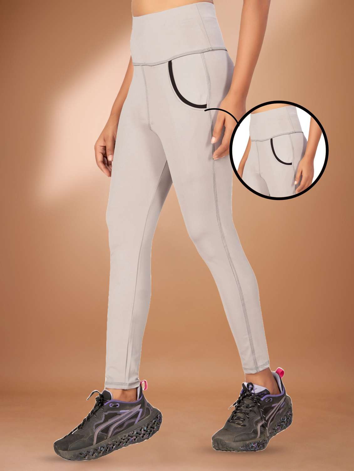 women pack of 2 mid rise yoga pants - 22432293 -  Standard Image - 4