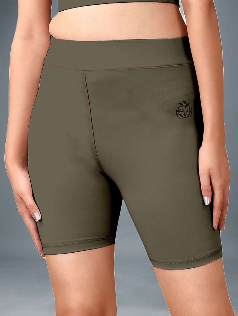 women purple polyester sports shorts short - 22432375 -  Standard Image - 1