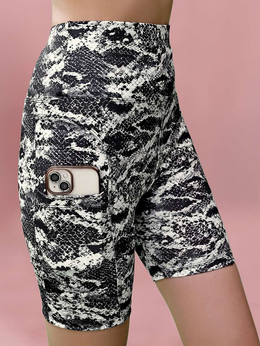 women black polyester sports shorts short - 22432401 -  Standard Image - 1