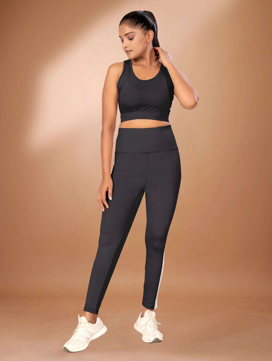 women solid active wear co-ord set - 22432471 -  Standard Image - 1