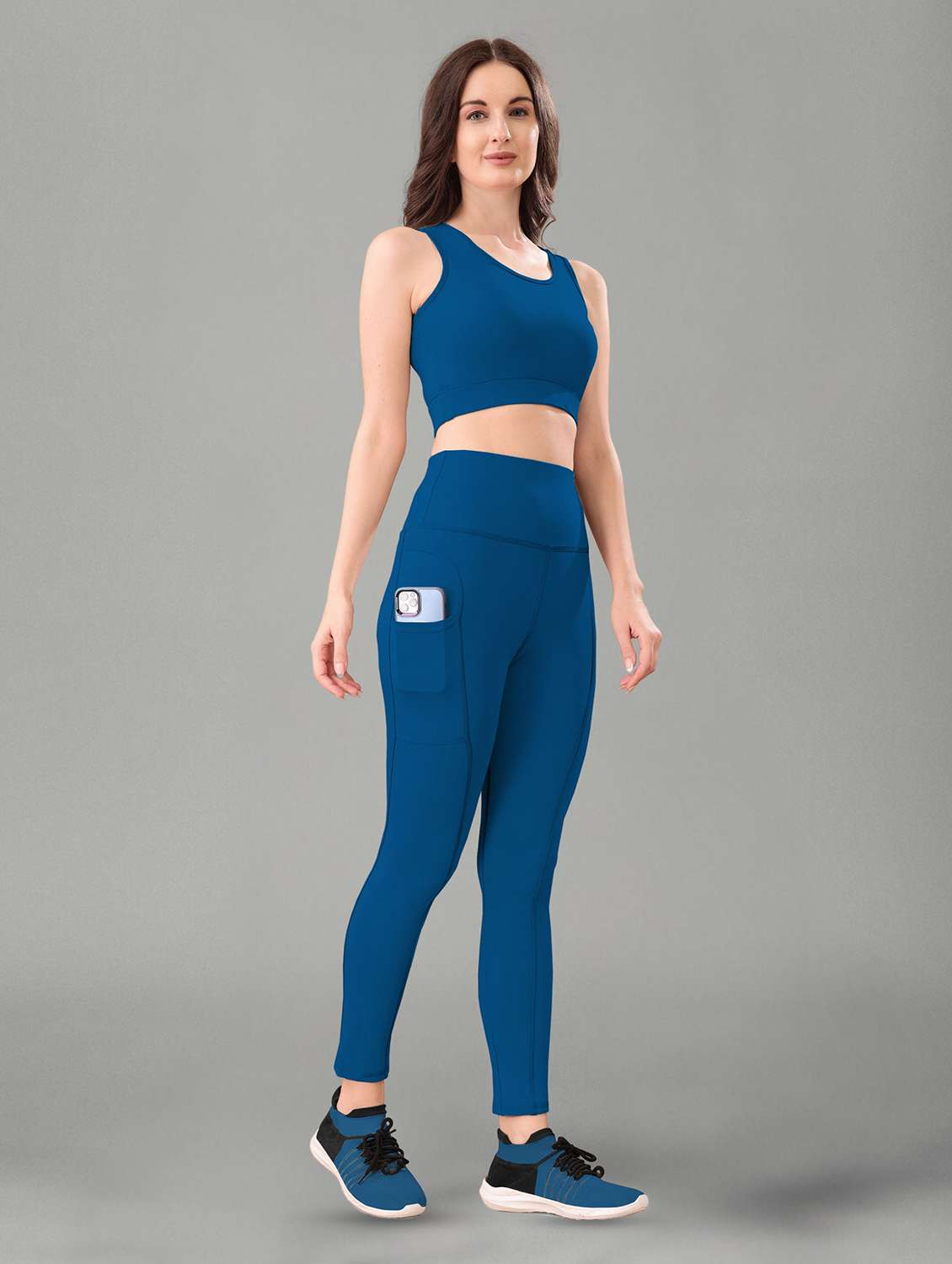 women pack of 2 solid active wear co-ord set - 22432554 -  Standard Image - 1