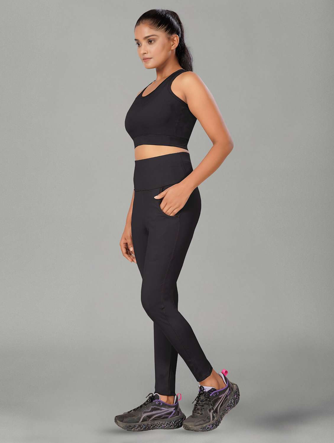 women pack of 2 solid active wear co-ordset - 22432601 -  Standard Image - 1