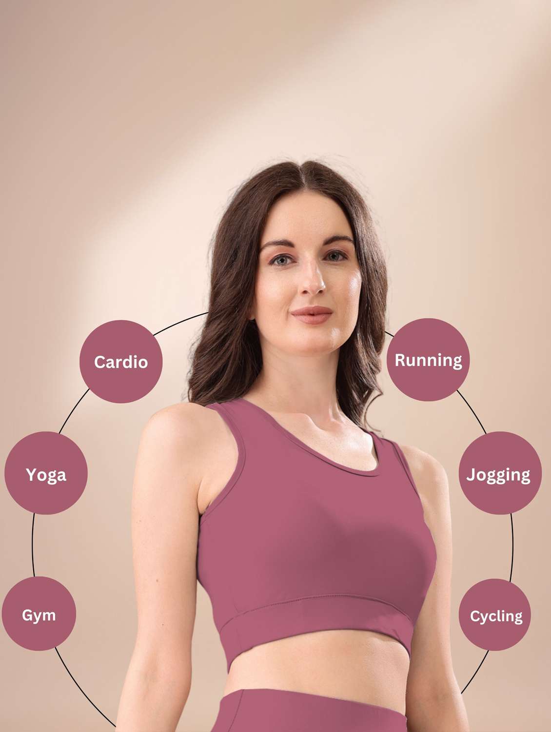 women solid full coverage sports bra - 22432608 -  Standard Image - 1