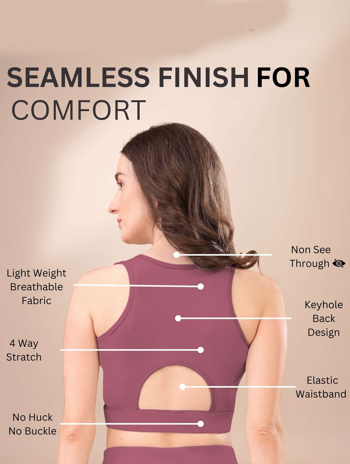 women solid full coverage sports bra - 22432608 -  Standard Image - 4