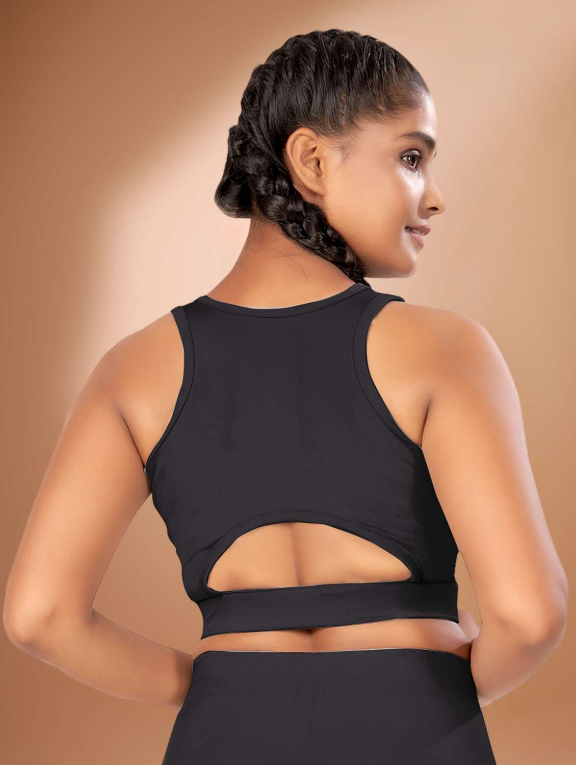 women multi colored  solid polyester sports bra - 22432620 -  Standard Image - 4