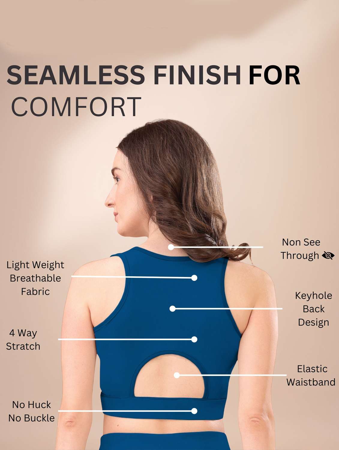 women solid full coverage sports bra - 22432621 -  Standard Image - 4