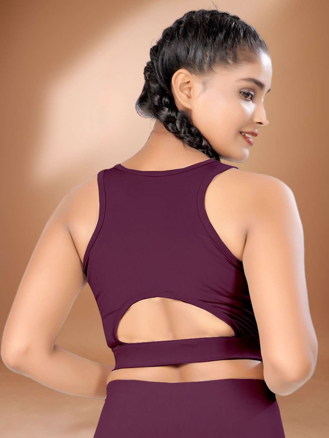 women pack of 2 solid non wired spoorts bra - 22432661 -  Standard Image - 4