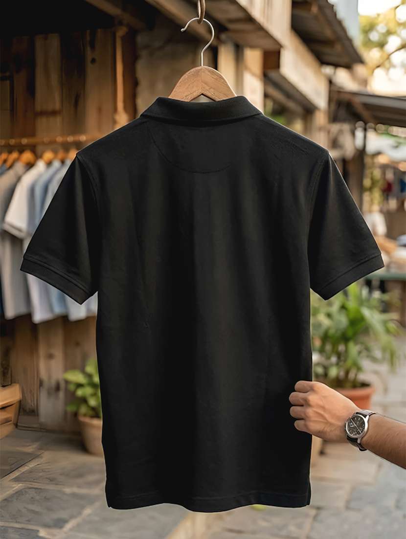 men solid short sleeve regular fit polo t-shirt - 22432760 -  Standard Image - 4