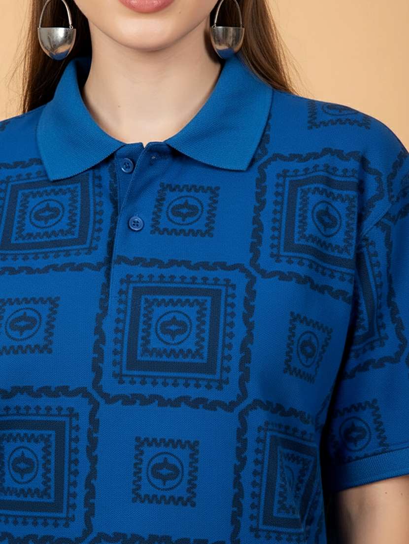 women short sleeve oversized polo t-shirt - 22432814 -  Standard Image - 1