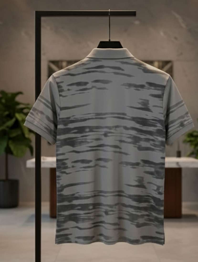 women printed short sleeve oversized polo t-shirt - 22432817 -  Standard Image - 4