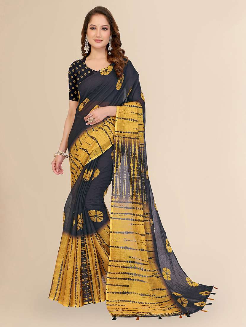 women printed casual wear saree with blouse - 22432847 -  Standard Image - 4
