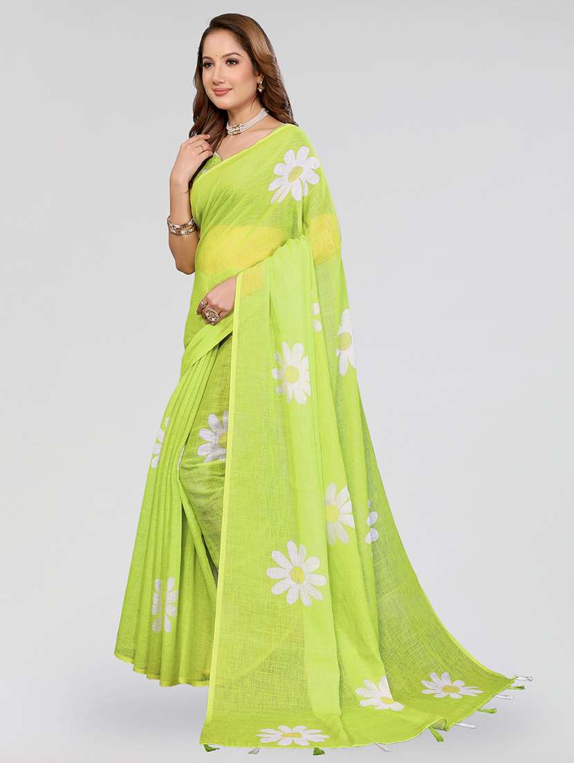 women printed casual wear saree with blouse - 22432865 -  Standard Image - 1