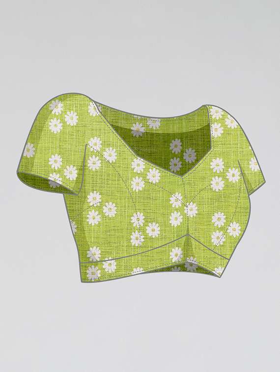 women printed casual wear saree with blouse - 22432865 -  Standard Image - 4