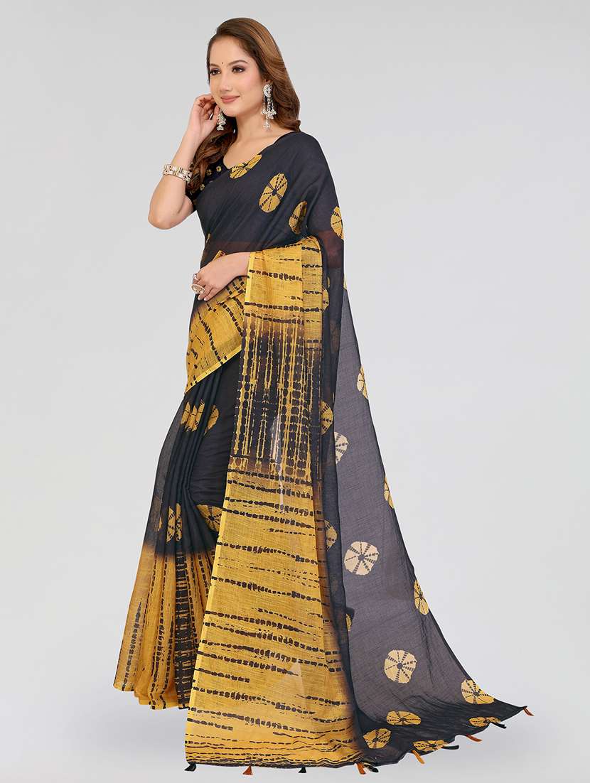 women printed casual wear saree with blouse - 22432876 -  Standard Image - 4