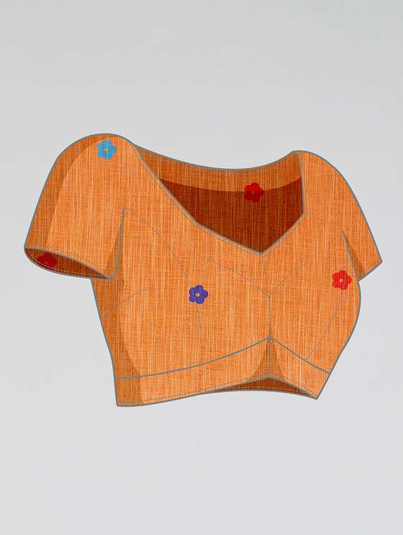 women printed casual wear saree with blouse - 22432880 -  Standard Image - 4