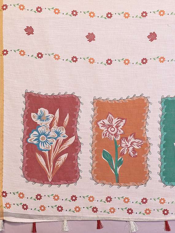 women printed casual wear saree with blouse - 22432882 -  Standard Image - 1