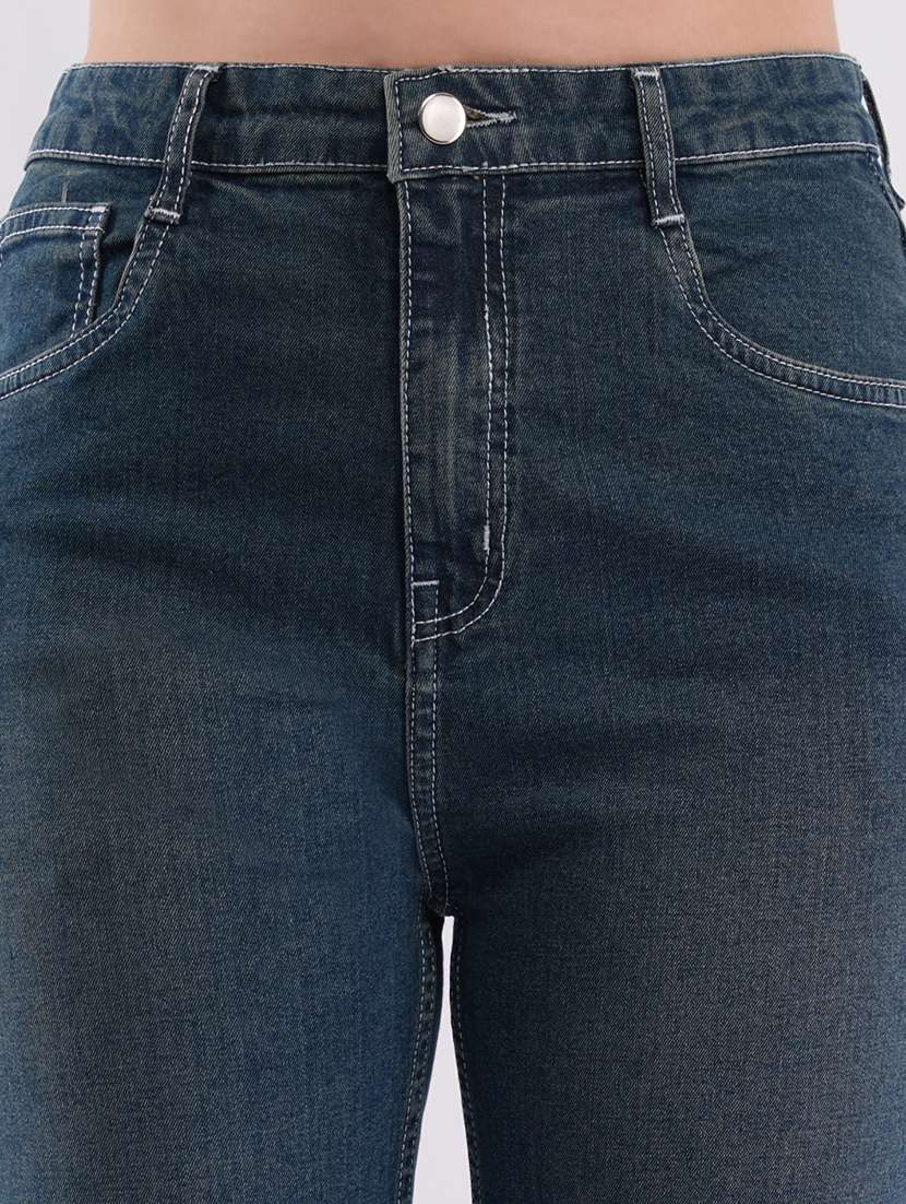 women solid high rise bootcut jean - 22433106 -  Standard Image - 1