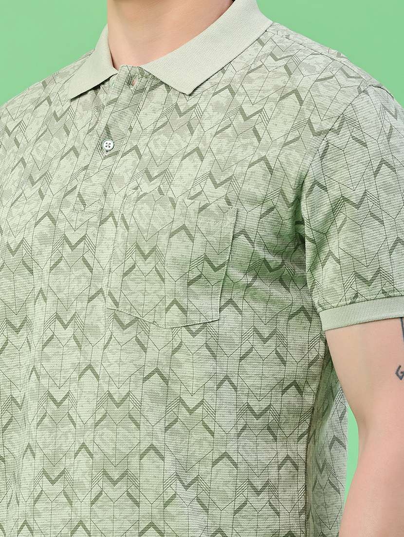 men printed short sleeve regular fit polo t-shirt - 22433283 -  Standard Image - 1
