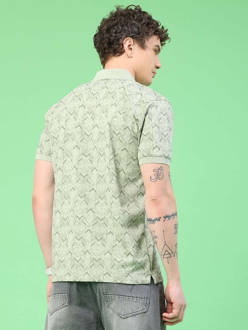 men printed short sleeve regular fit polo t-shirt - 22433283 -  Standard Image - 4