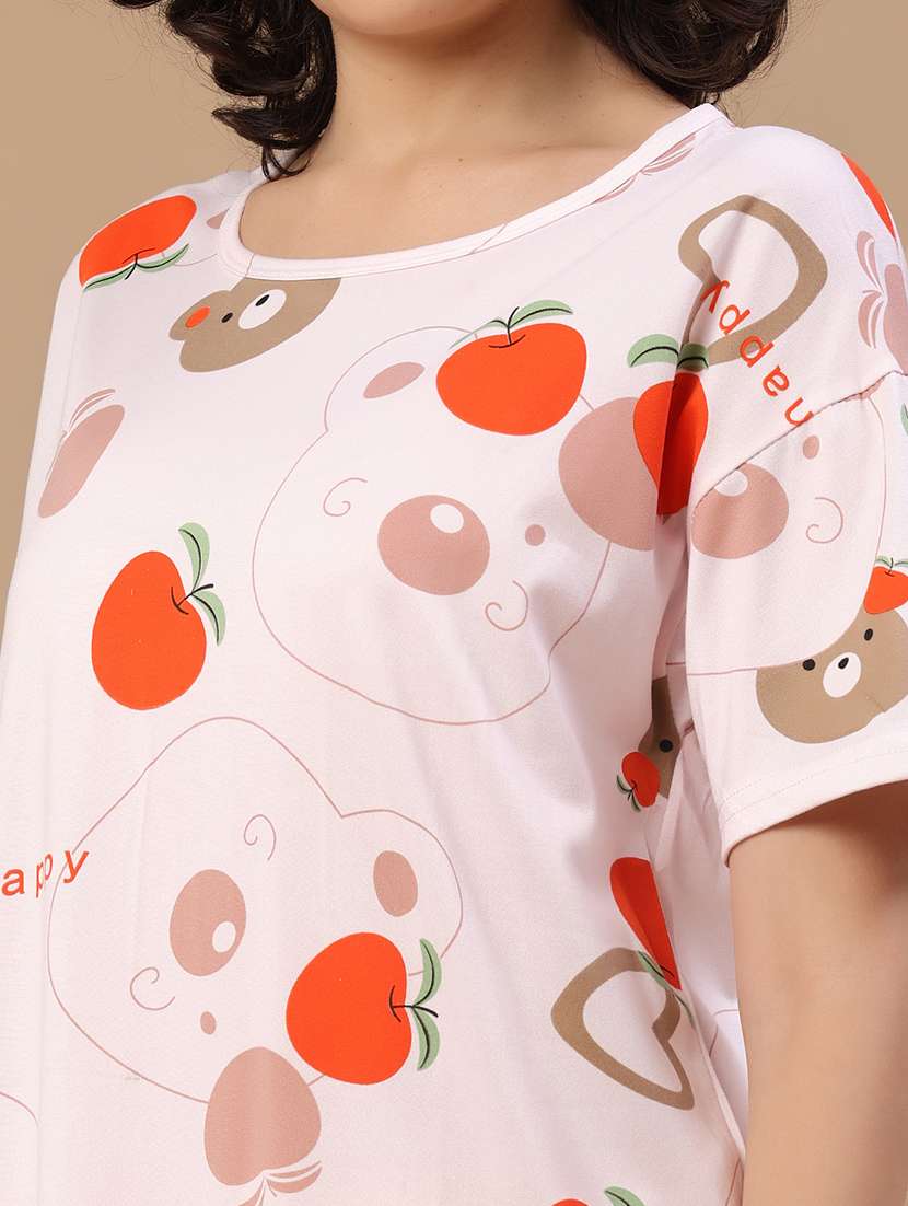 pink polyester nighty sleepshirts & - 22433377 -  Standard Image - 1