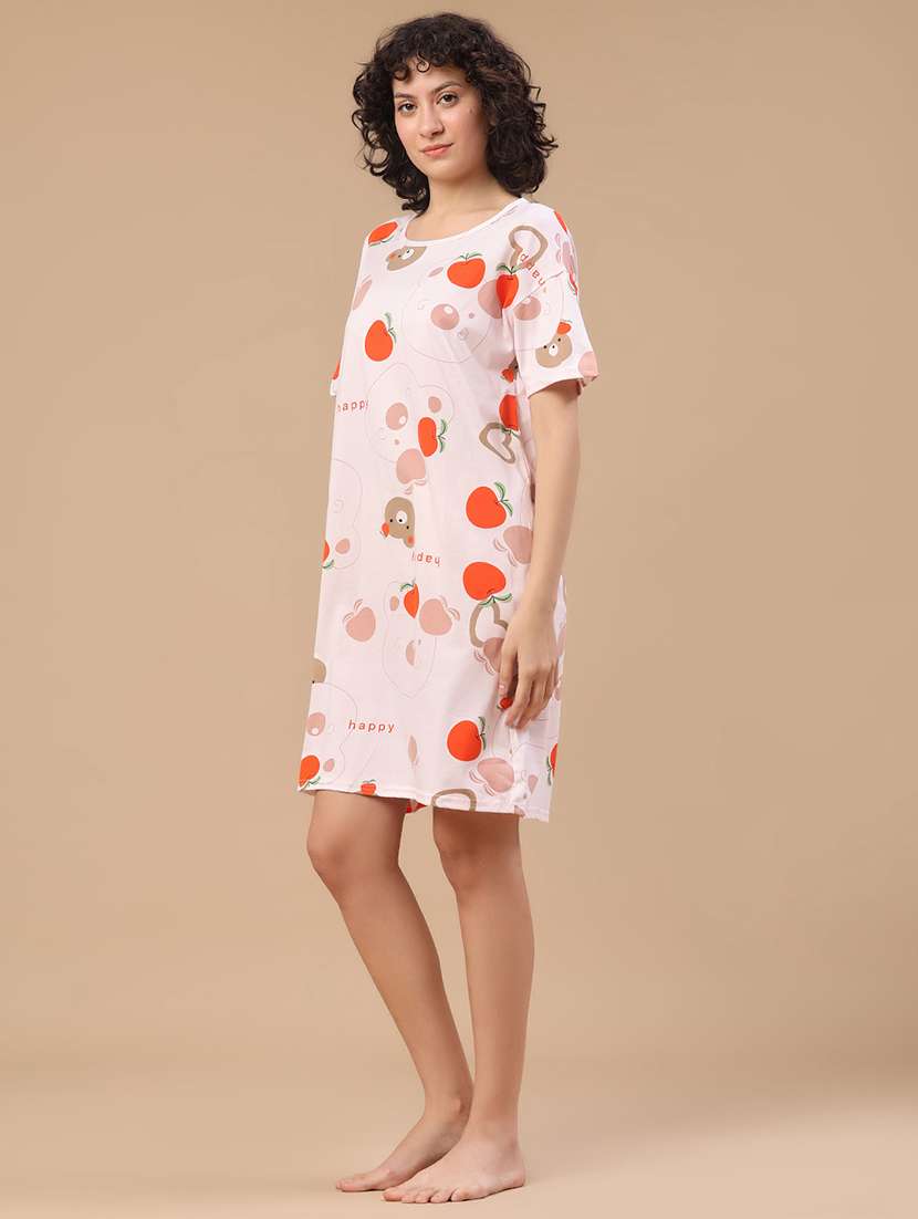 pink polyester nighty sleepshirts & - 22433377 -  Standard Image - 4