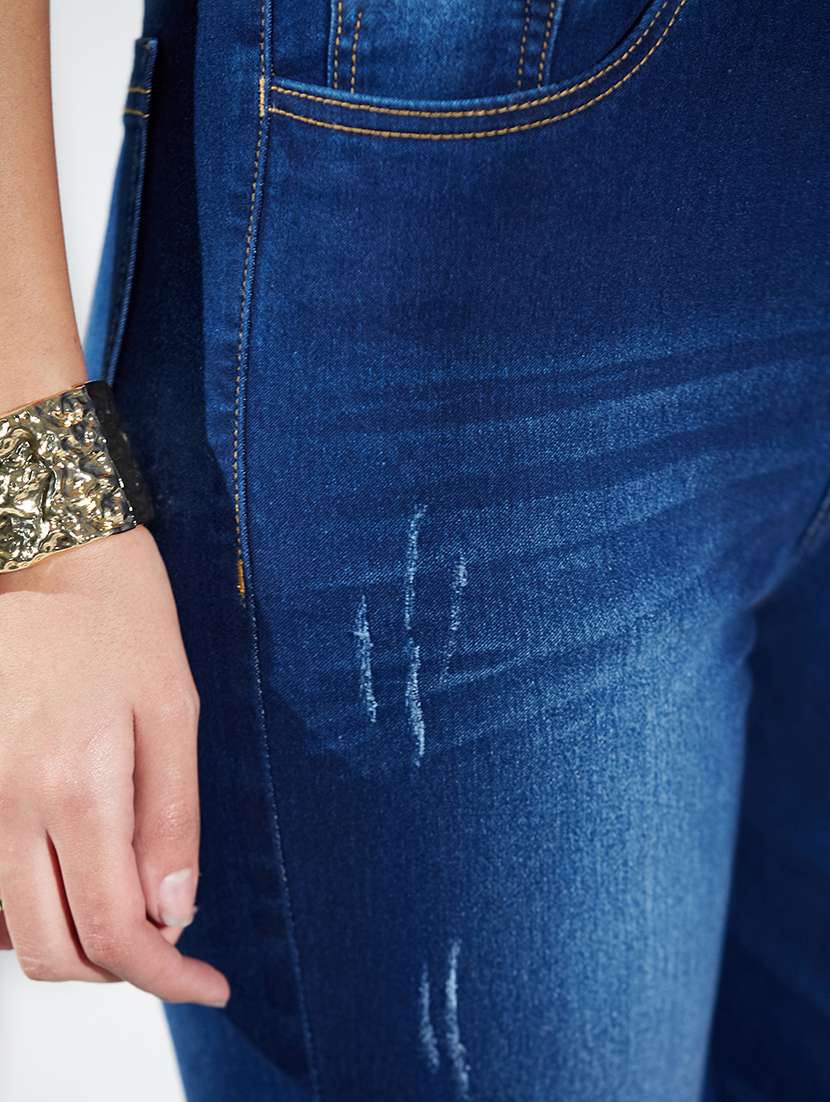 women solid high rise skinny jeans - 22433434 -  Standard Image - 1