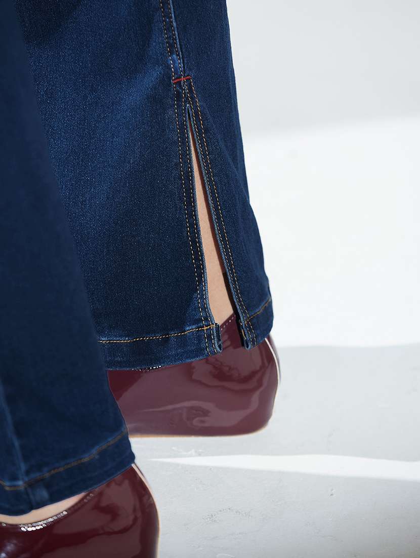 women solid mid rise bootcut jean - 22433438 -  Standard Image - 1