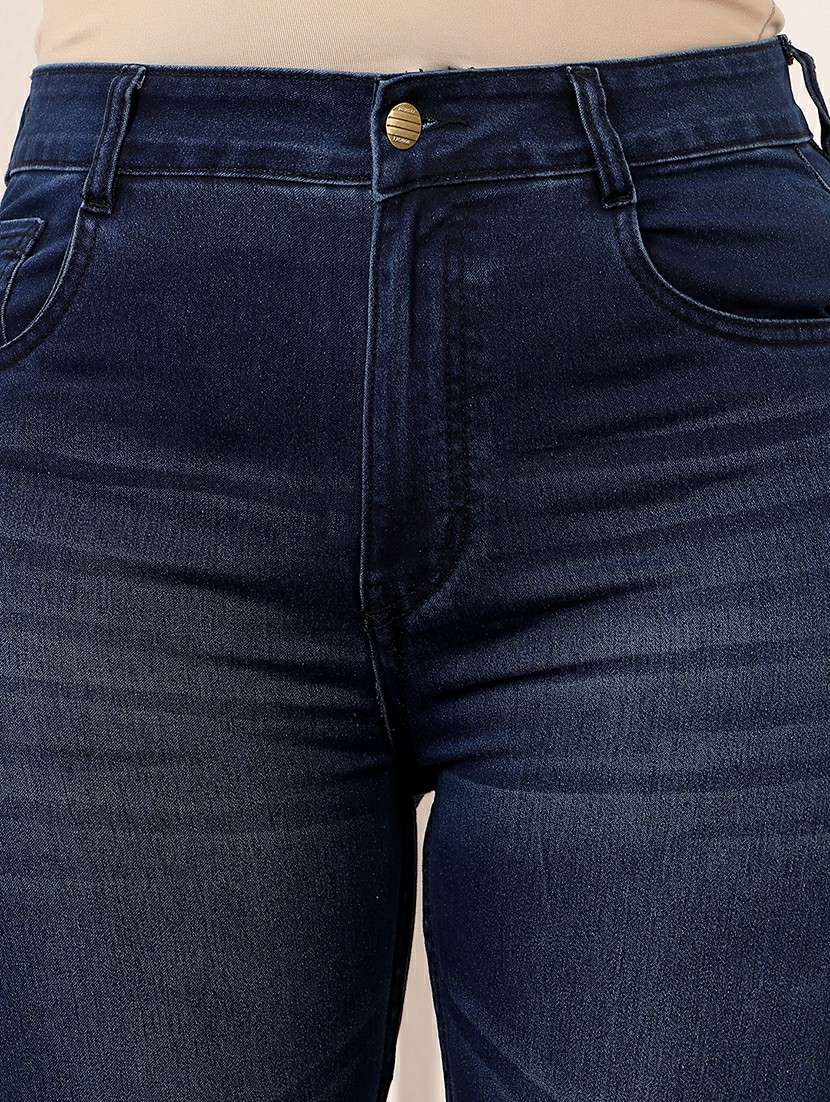 women solid high rise bootcut jeans - 22433639 -  Standard Image - 1
