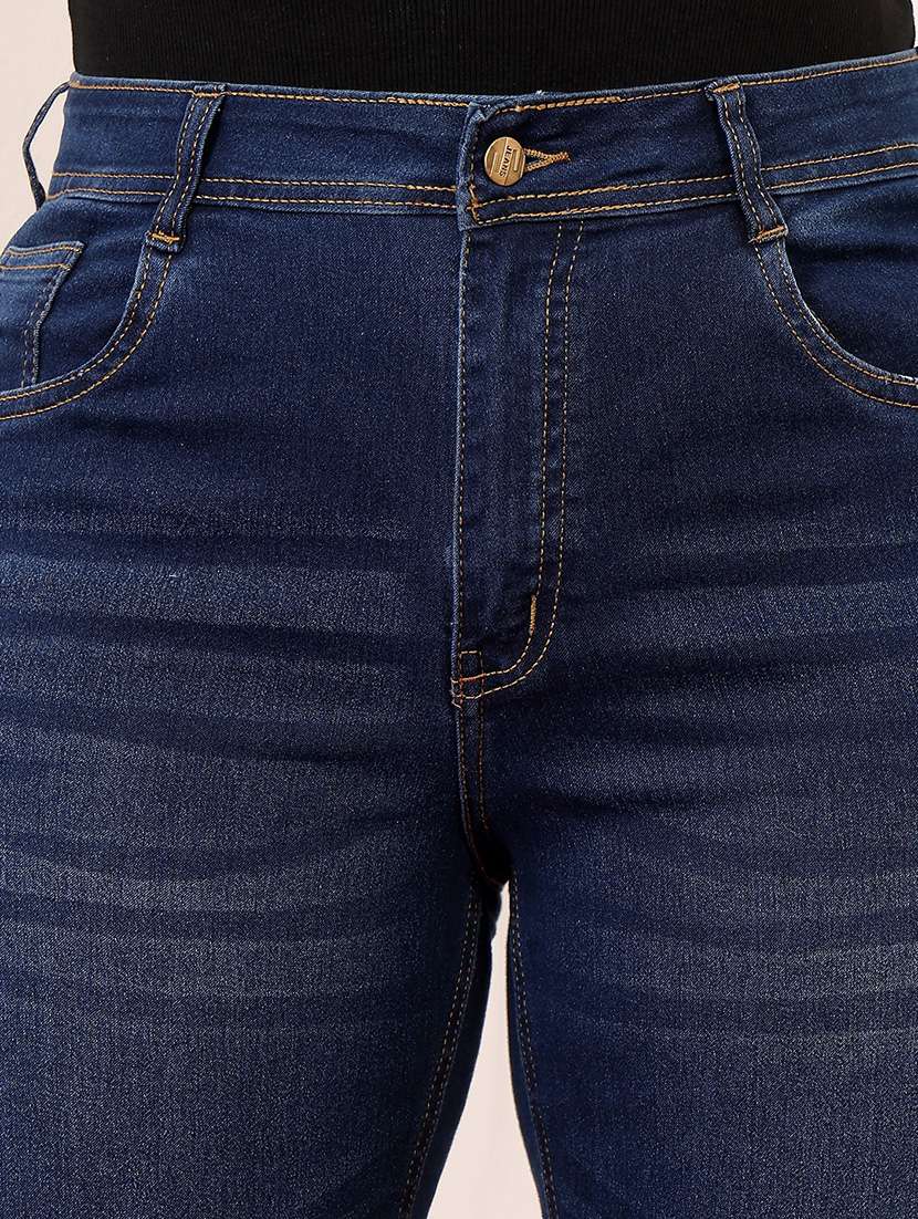 women solid high rise bootcut jeans - 22433640 -  Standard Image - 1