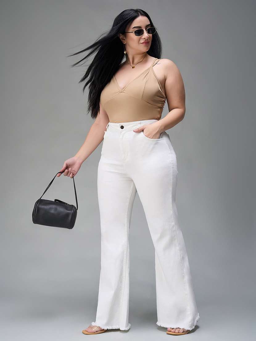 Women Solid High Rise Bootcut Jeans - 22433647 -  Standard Image - 4