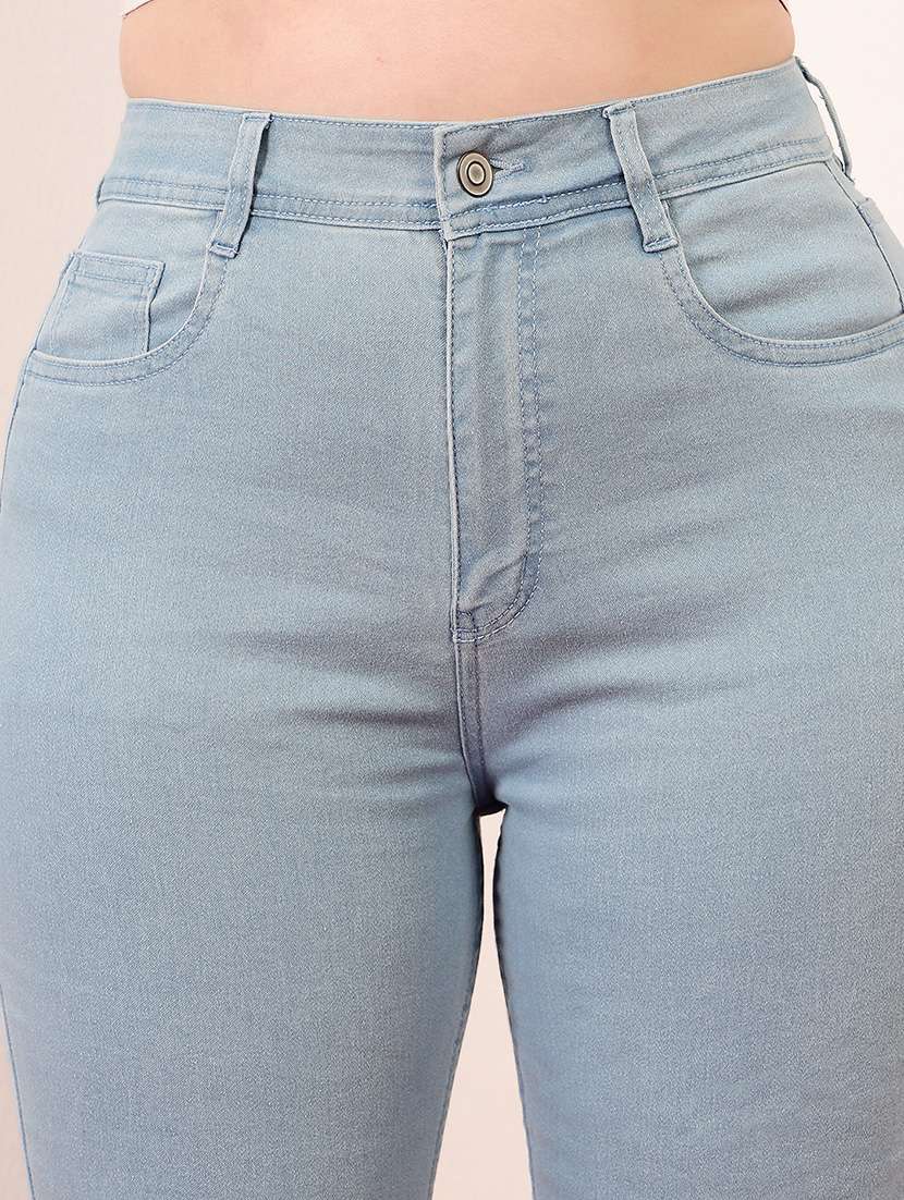 women solid high rise skinny jeans - 22433663 -  Standard Image - 1