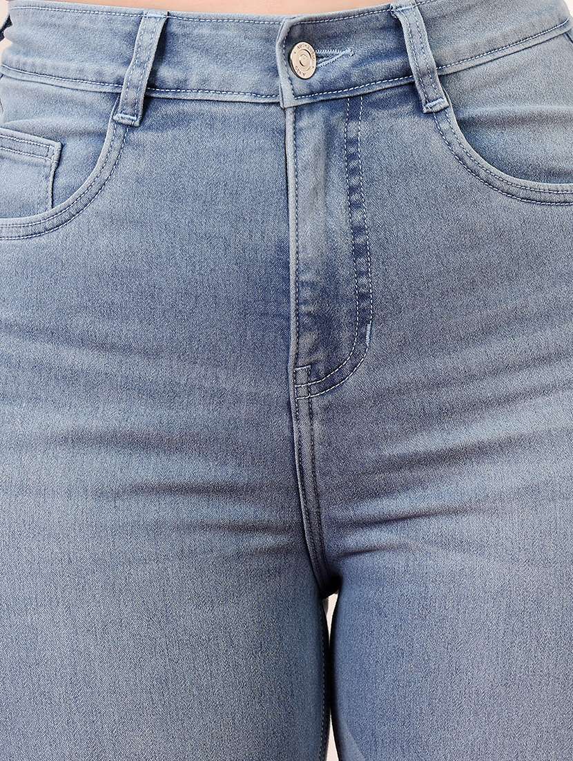 women solid high rise bootcut jeans - 22433664 -  Standard Image - 1